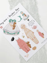 Load image into Gallery viewer, Mary Jane &amp; Booboo Bear | PAPER DOLL | Instant PDF Download