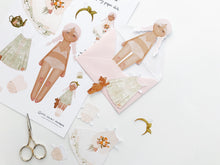 Load image into Gallery viewer, Dahlia & Snuggle Bear | PAPER DOLL | Instant PDF Download