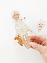 Load image into Gallery viewer, Dahlia & Snuggle Bear | PAPER DOLL | Instant PDF Download