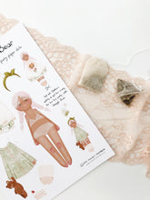Load image into Gallery viewer, Dahlia & Snuggle Bear | PAPER DOLL | Instant PDF Download
