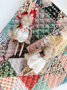 Hanging Doll Patchwork Stocking (pigtail doll).