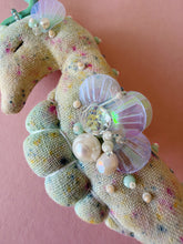 Load image into Gallery viewer, Seafoam Mist | SEAHORSE BAG CHARM | Textile Art Sculpture