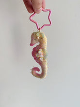 Load image into Gallery viewer, Coral Kiss | SEAHORSE BAG CHARM | Textile Art Sculpture