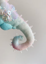 Load image into Gallery viewer, Sapphire Mist | SEAHORSE BAG CHARM | Textile Art Sculpture