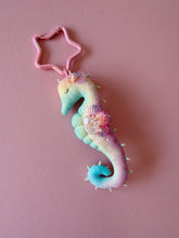 Load image into Gallery viewer, Coral Sorbet | SEAHORSE BAG CHARM | Textile Art Sculpture