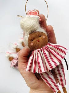 GINGIE PEPPERMINT CANDY CANE | Doll Ornament