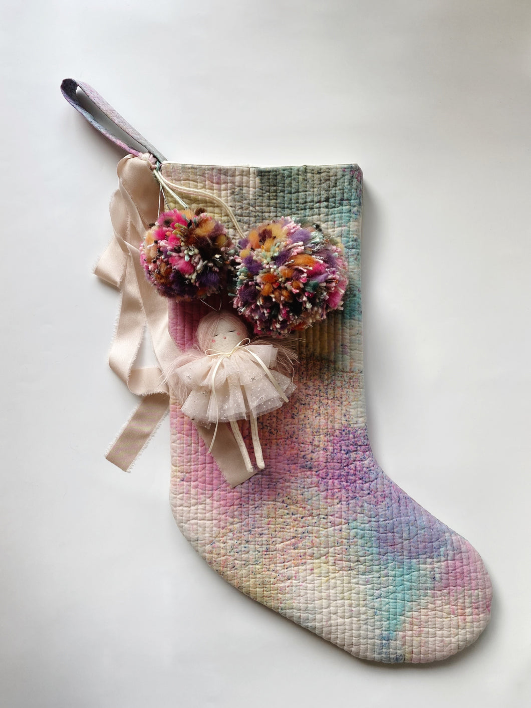 N°3 Hanging Doll & Pom Set Stocking | RAINBOW🌈