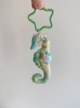 Load image into Gallery viewer, Sea Glass | SEAHORSE BAG CHARM | Textile Art Sculpture