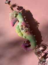 Load image into Gallery viewer, Amethyst Aura | SEAHORSE SUN CATCHER | Textile Art Sculpture