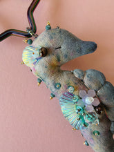 Load image into Gallery viewer, Midnight Reef | SEAHORSE BAG CHARM | Textile Art Sculpture