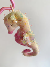 Load image into Gallery viewer, Coral Kiss | SEAHORSE BAG CHARM | Textile Art Sculpture