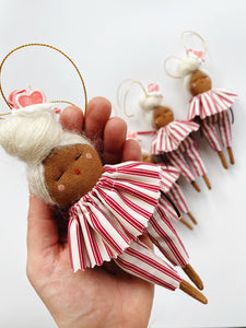 GINGIE PEPPERMINT CANDY CANE | Doll Ornament