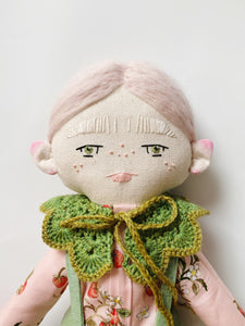 STRAWBERRY ELF | 14.5” Heirloom Cloth Doll