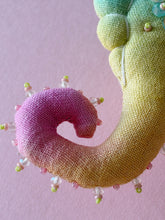 Load image into Gallery viewer, Mermaid Bloom | SEAHORSE BAG CHARM | Textile Art Sculpture