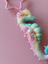Load image into Gallery viewer, Coral Sorbet | SEAHORSE BAG CHARM | Textile Art Sculpture