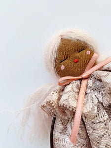 Pocket Valentines Doll | Pink Lace Dress / Pink Hair