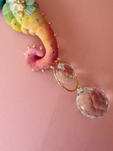 Load image into Gallery viewer, Papaya Gleam | SEAHORSE SUN CATCHER | Textile Art Sculpture