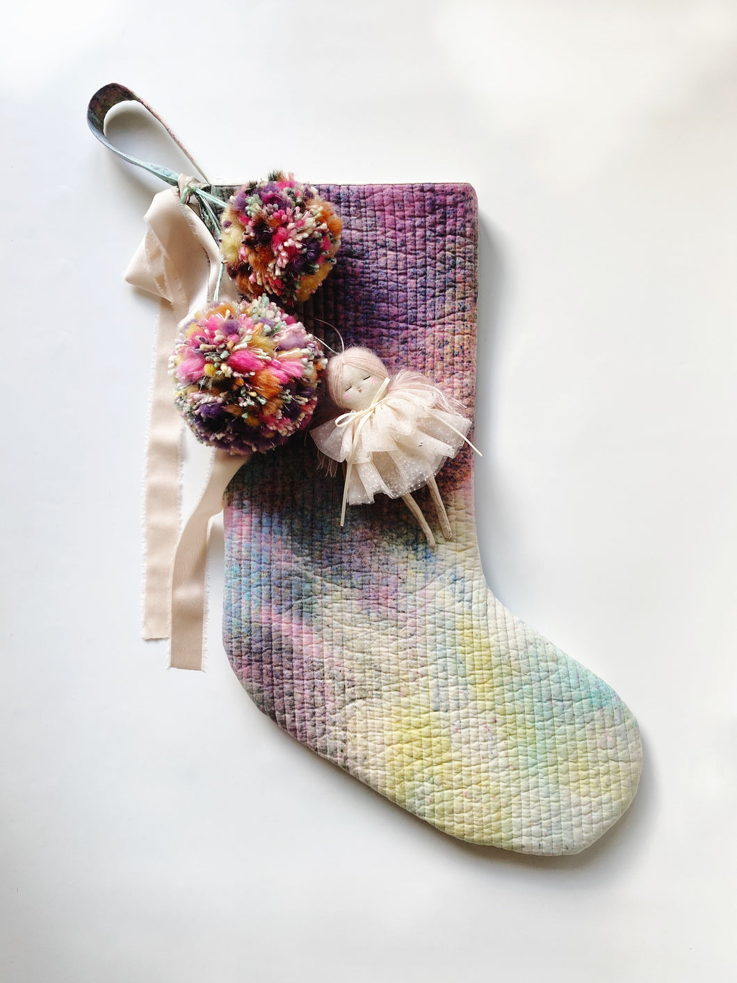 N°1 Hanging Doll & Pom Set Stocking | RAINBOW🌈