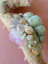 Load image into Gallery viewer, Seafoam Mist | SEAHORSE BAG CHARM | Textile Art Sculpture