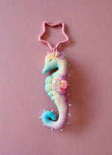 Load image into Gallery viewer, Coral Sorbet | SEAHORSE BAG CHARM | Textile Art Sculpture
