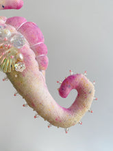 Load image into Gallery viewer, Coral Kiss | SEAHORSE BAG CHARM | Textile Art Sculpture