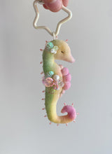 Load image into Gallery viewer, Tropical Stardust | SEAHORSE BAG CHARM | Textile Art Sculpture