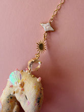Load image into Gallery viewer, Champagne Halo | SEAHORSE SUN CATCHER | Textile Art Sculpture