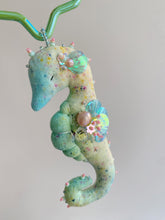 Load image into Gallery viewer, Sea Glass | SEAHORSE BAG CHARM | Textile Art Sculpture