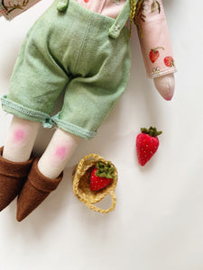 STRAWBERRY ELF | 14.5” Heirloom Cloth Doll
