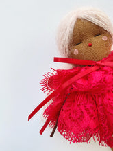 Load image into Gallery viewer, Pocket Valentines Doll | Red Lace Dress / Pink Hair