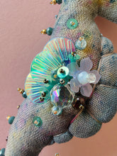 Load image into Gallery viewer, Midnight Reef | SEAHORSE BAG CHARM | Textile Art Sculpture