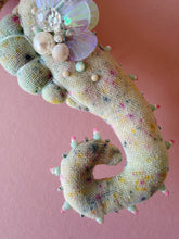 Load image into Gallery viewer, Seafoam Mist | SEAHORSE BAG CHARM | Textile Art Sculpture