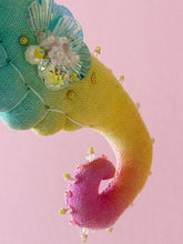 Load image into Gallery viewer, Mermaid Bloom | SEAHORSE BAG CHARM | Textile Art Sculpture