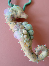 Load image into Gallery viewer, Seafoam Mist | SEAHORSE BAG CHARM | Textile Art Sculpture
