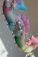 Load image into Gallery viewer, N°6 | SEAHORSE SUN CATCHER | Textile Art Sculpture