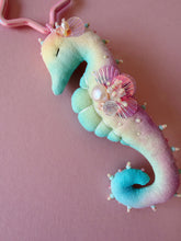 Load image into Gallery viewer, Coral Sorbet | SEAHORSE BAG CHARM | Textile Art Sculpture