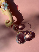 Load image into Gallery viewer, Champagne Halo | SEAHORSE SUN CATCHER | Textile Art Sculpture