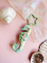 Load image into Gallery viewer, Sea Glass | SEAHORSE BAG CHARM | Textile Art Sculpture