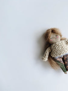 Sweater/ Patchwork Pocket Doll (tan)