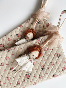Floral Hanging Doll Stocking (plaited hair up).
