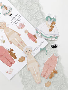 Mary Jane & Booboo Bear | PAPER DOLL | Instant PDF Download